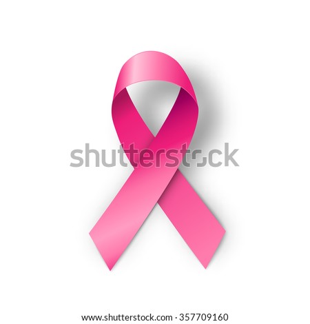 Breast cancer awareness pink ribbon, illustration