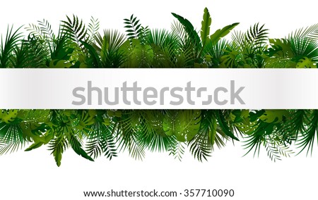 Tropical foliage. Floral design background.vector Royalty-Free Stock Photo #357710090