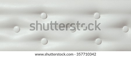 White Textured Leather Rectangular Background with Buttons