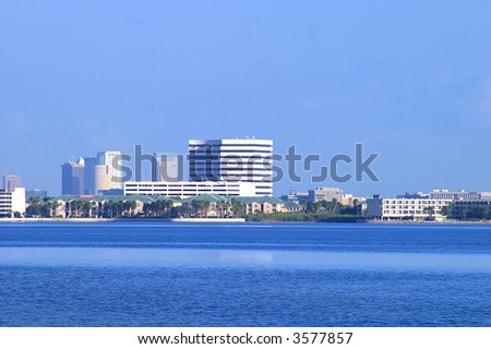 Office buildings on the Tampa skyline
