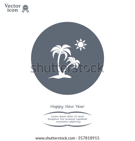 exotic island web icon. vector design