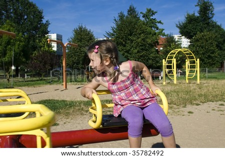 little girl at the playground