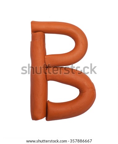 Alphabet made from plasticine