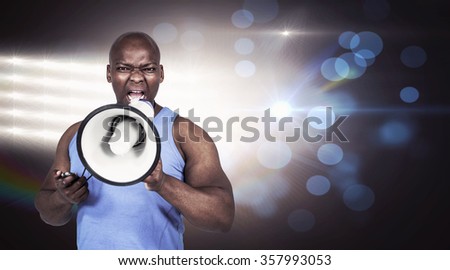 Fit trainer checking his stopwatch against lens flare