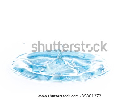 beautiful splash of water blue drops