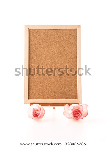 blank art board with rose