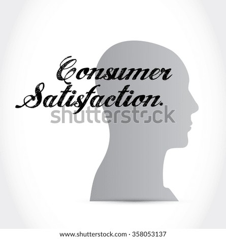 Consumer Satisfaction brain sign concept illustration design graphic