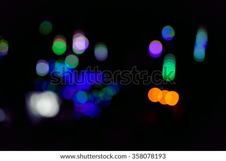 Abstract bokeh blurred color light night, background and texture