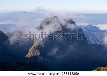 Picture of mountain natural landscape, (Doi Luang Chiang Dao , Chiang Mai ,Thailand)
