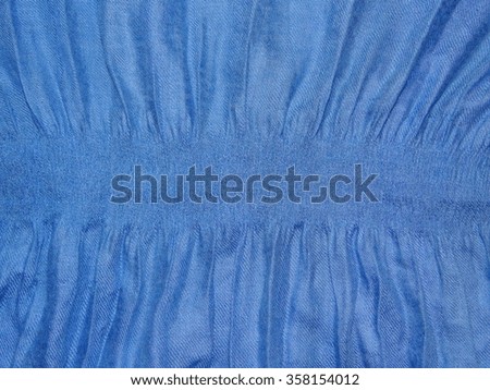 blue cloth with elastic band 