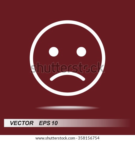 Face sign icon, vector illustration. Flat design style 