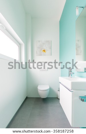 Modern guest toilet in a family home