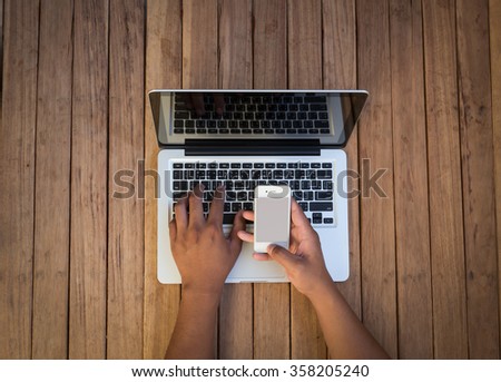 man working on the laptop