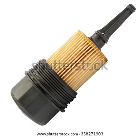 Car Oil filter, air filter, fuel filter isolated on white background
