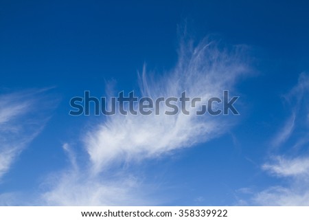 Beautiful sky with cloud feather