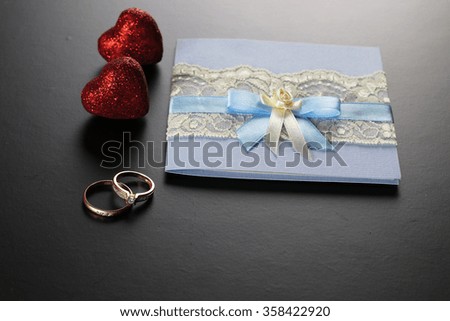 Wedding rings ribbon