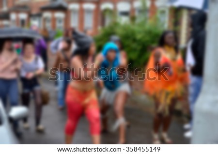 Blurred Background of  Carnival Parade 