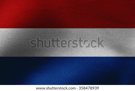 Closeup of Netherlands flag