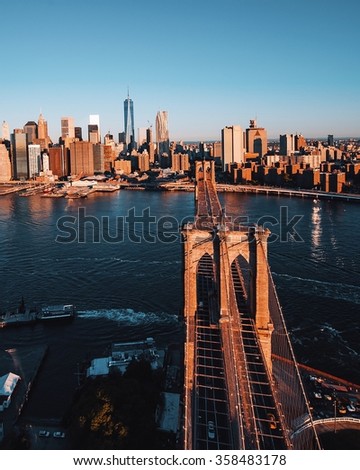 Brooklyn Bridge aerial view