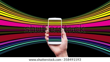 colorful line and smart phone