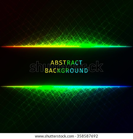 Abstract lights gradient strips on dark background
