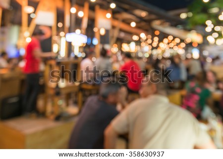 Crowded Traveler in pub at Thailand blur Royalty-Free Stock Photo #358630937