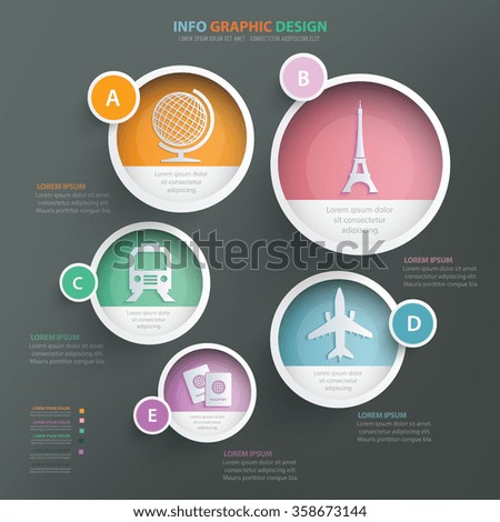 Travel info graphic design.clean vector