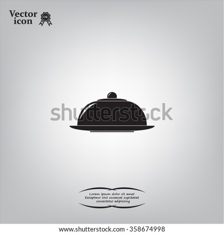 Restaurant cloche .vector icon