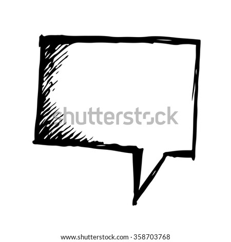 Hand drawn bubble speech Illustration symbol design 