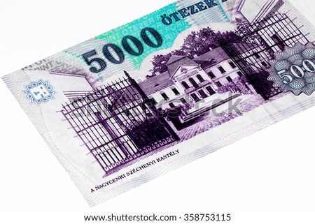 Hungarian forints bank note. Hungarian forint is the national currency of Hungary