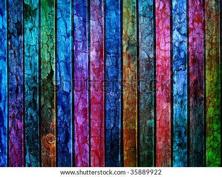 colorful cracked vintage wooden wall