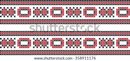 Embroidered pattern on transparent background