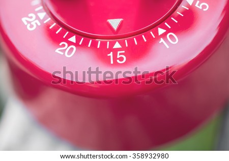 Macro Of A Kitchen Egg Timer - 15 Minutes Royalty-Free Stock Photo #358932980