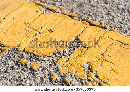 The yellow line on the old road