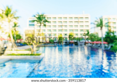 Abstract blur hotel pool resort background