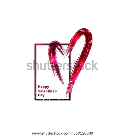 Text  greetings on Valentine's Day. vector love background  