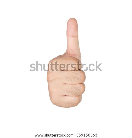 hands with thumbs up isolated on white background