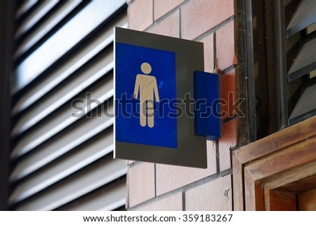 Men toilet sign