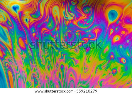 Psychedelic multicolored soap bubble abstract Royalty-Free Stock Photo #359210279