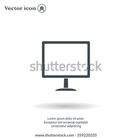 Vector monitor icon