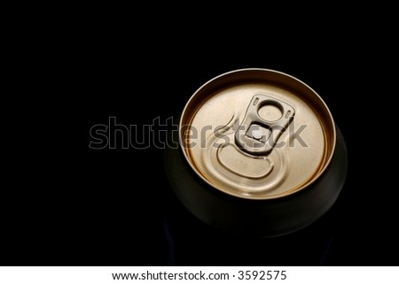 A can of beer isolated on black