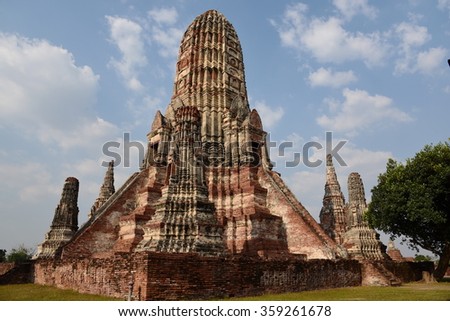 Wat Chaiwatthanaram archaeological site Ayutthaya