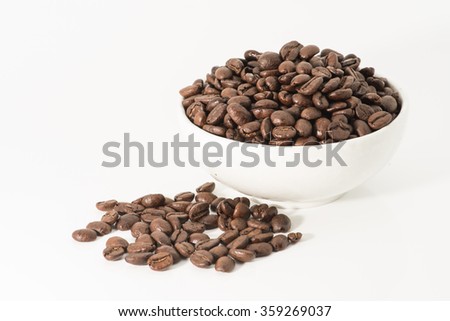 coffee bean  selection focus