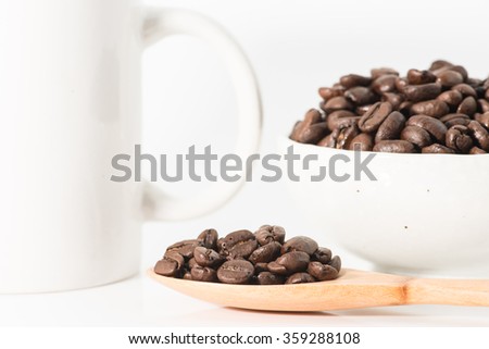 coffee beans  selective focus
