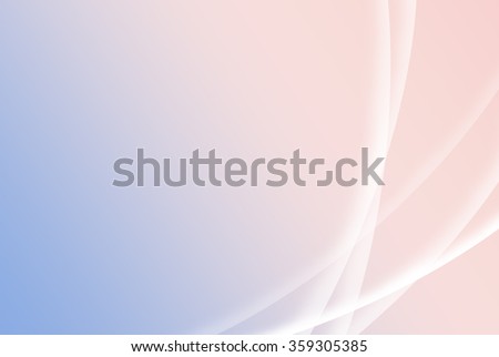 Abstract Rose Quartz and Serenity colored background with lines and curves. Soft simple pink and blue spring background with gradient.