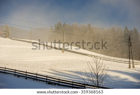 Snowy Tuhinj valley, Slovenia
