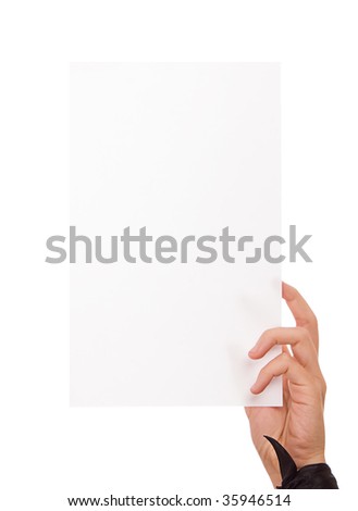 paper in a hand