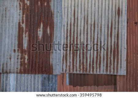 old  corrugated iron wall