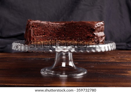 Delicious Sacher chocolate cake. 