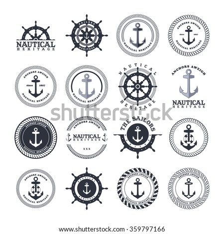 anchor sailor - nautical symbol theme Royalty-Free Stock Photo #359797166
